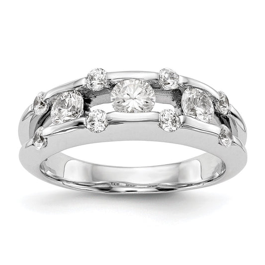 1.00ct. CZ Solid Real 14K White Gold Wedding Band Ring