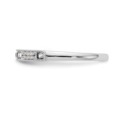 0.17ct. CZ Solid Real 14K White Gold Wedding Band Ring