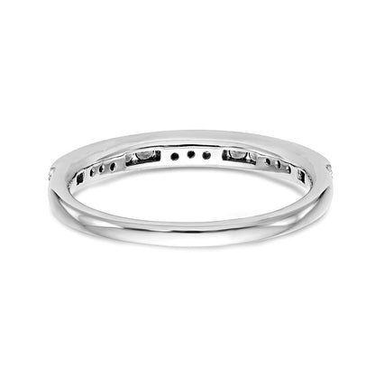 14K White Gold Real Diamond Band