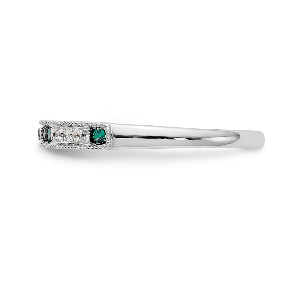 14k white gold real diamond w emerald band rm3367b em 005 waa