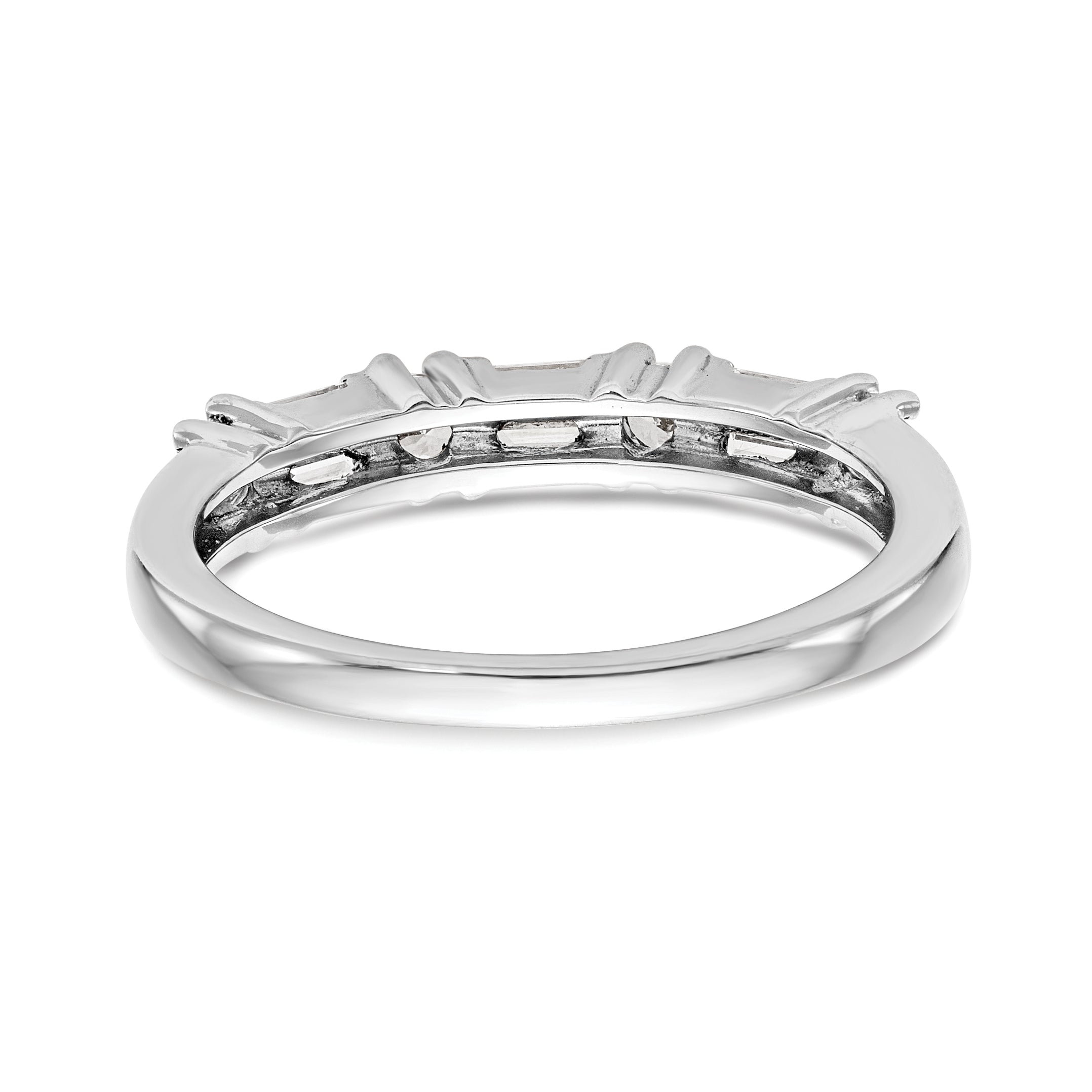 0.39ct. CZ Solid Real 14K White Gold Wedding Band Ring