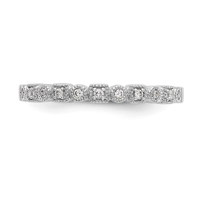 14k White Gold Diamond Band