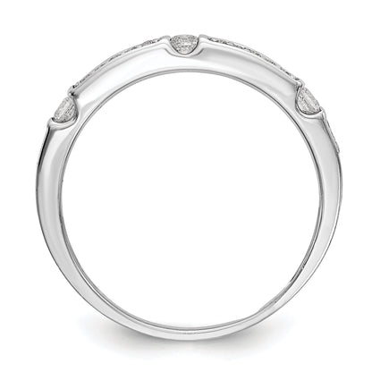 0.20ct. CZ Solid Real 14K White Gold Wedding Band Ring