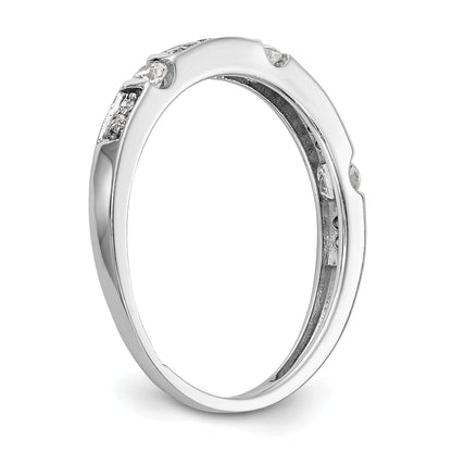 0.20ct. CZ Solid Real 14K White Gold Wedding Band Ring