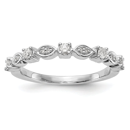 0.25ct. CZ Solid Real 14K White Gold Wedding Band Ring