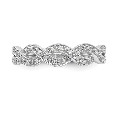 0.10ct. CZ Solid Real 14K White Gold Wedding Band Ring