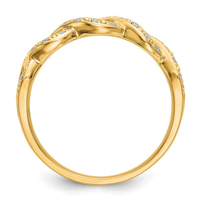 14K Yellow Gold Real Diamond Band