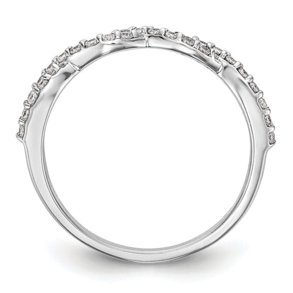 0.36ct. CZ Solid Real 14K White Gold Wedding Band Ring