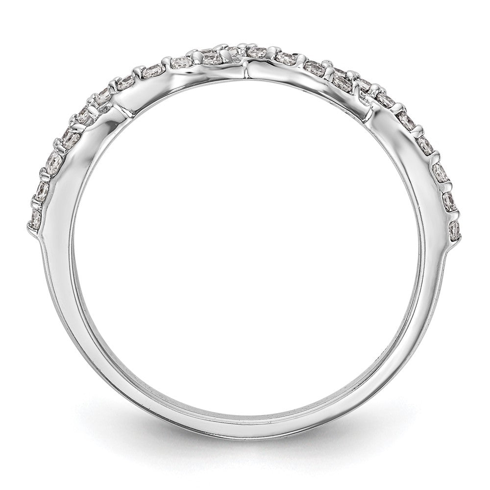 0.36ct. CZ Solid Real 14K White Gold Wedding Band Ring