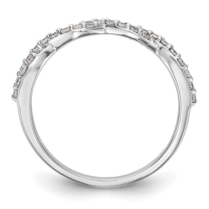 0.36ct. CZ Solid Real 14K White Gold Wedding Band Ring