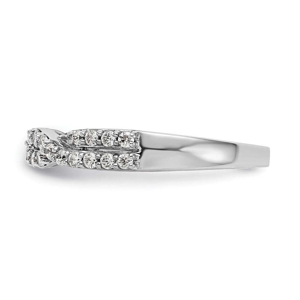 0.36ct. CZ Solid Real 14K White Gold Wedding Band Ring