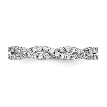 0.36ct. CZ Solid Real 14K White Gold Wedding Band Ring