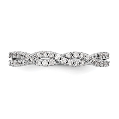 0.36ct. CZ Solid Real 14K White Gold Wedding Band Ring