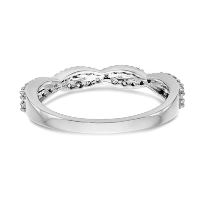 0.36ct. CZ Solid Real 14K White Gold Wedding Band Ring