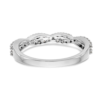0.36ct. CZ Solid Real 14K White Gold Wedding Band Ring