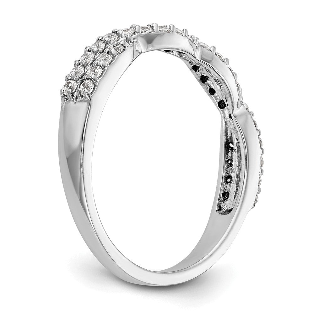 0.36ct. CZ Solid Real 14K White Gold Wedding Band Ring