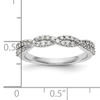0.36ct. CZ Solid Real 14K White Gold Wedding Band Ring