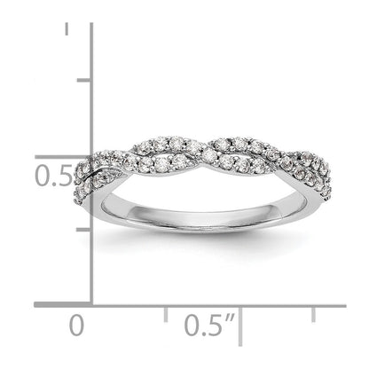 0.36ct. CZ Solid Real 14K White Gold Wedding Band Ring