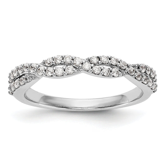 0.36ct. CZ Solid Real 14K White Gold Wedding Band Ring