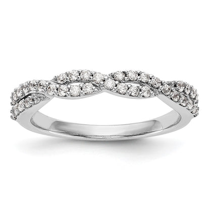 0.36ct. CZ Solid Real 14K White Gold Wedding Band Ring