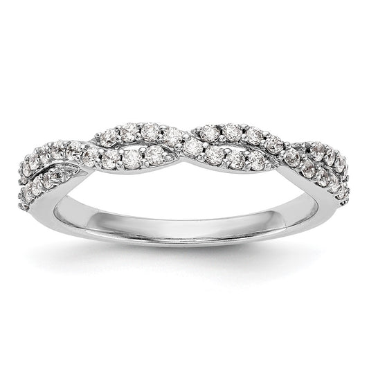 0.36ct. CZ Solid Real 14K White Gold Wedding Band Ring
