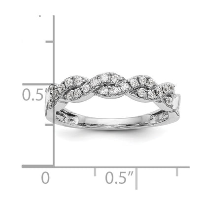 0.24ct. CZ Solid Real 14K White Gold Wedding Band Ring