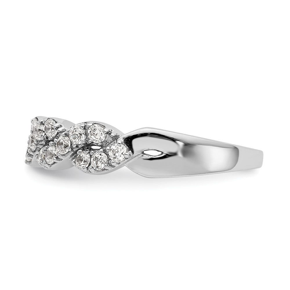 0.51ct. CZ Solid Real 14K White Gold Wedding Band Ring