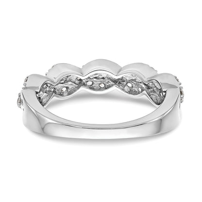 0.51ct. CZ Solid Real 14K White Gold Wedding Band Ring
