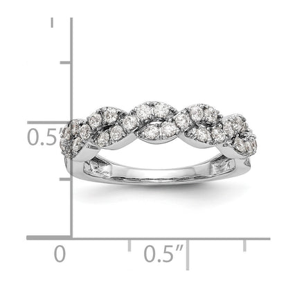 0.51ct. CZ Solid Real 14K White Gold Wedding Band Ring