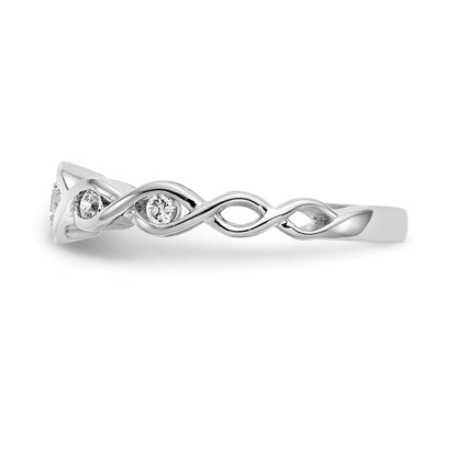 0.36ct. CZ Solid Real 14K White Gold Wedding Band Ring