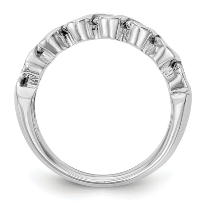 0.25ct. CZ Solid Real 14K White Gold Wedding Band Ring