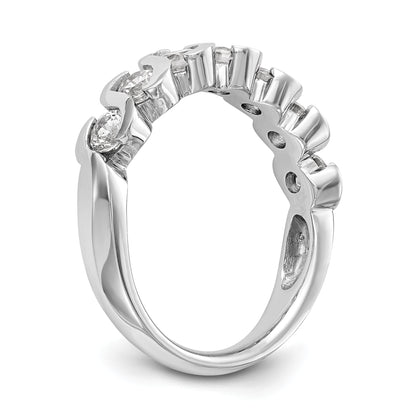 1.00ct. CZ Solid Real 14K White Gold Wedding Band Ring
