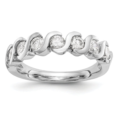 0.25ct. CZ Solid Real 14K White Gold Wedding Band Ring