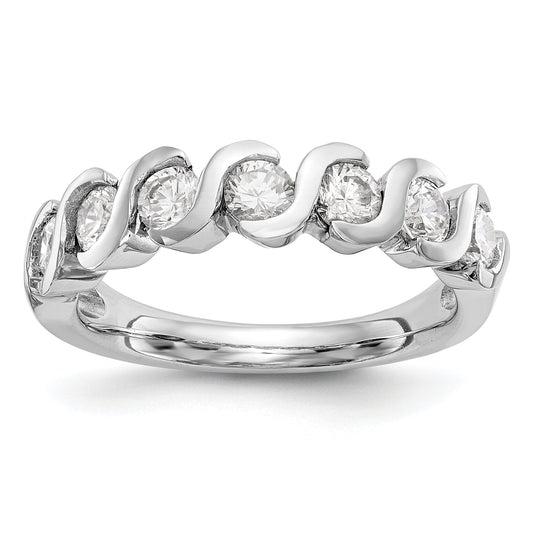 0.25ct. CZ Solid Real 14K White Gold Wedding Band Ring
