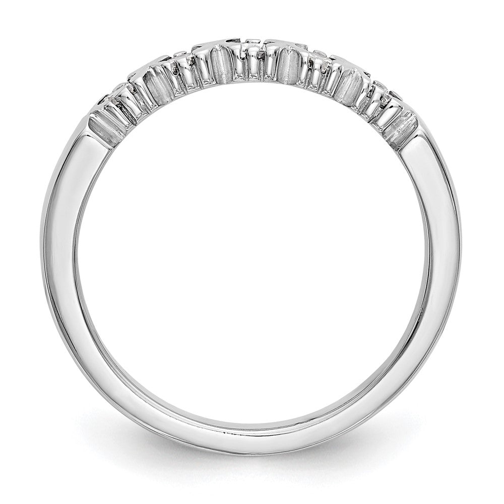 14K White Gold 5-Stone Real Diamond Band