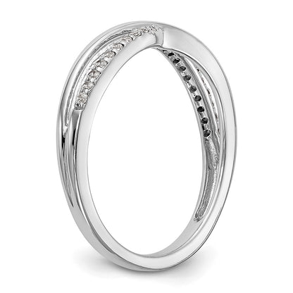 14K White Gold Real Diamond Band