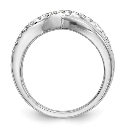 14K White Gold Real Diamond Band