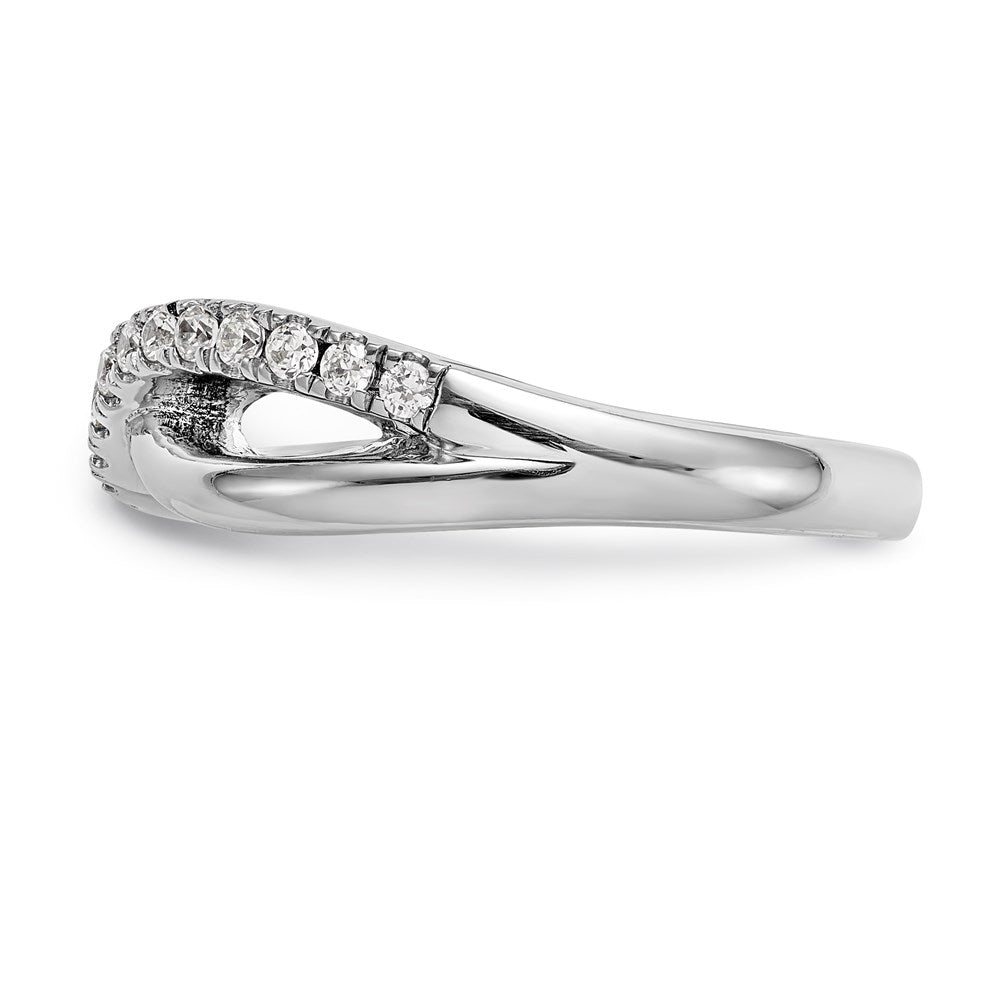 14K White Gold Real Diamond Band