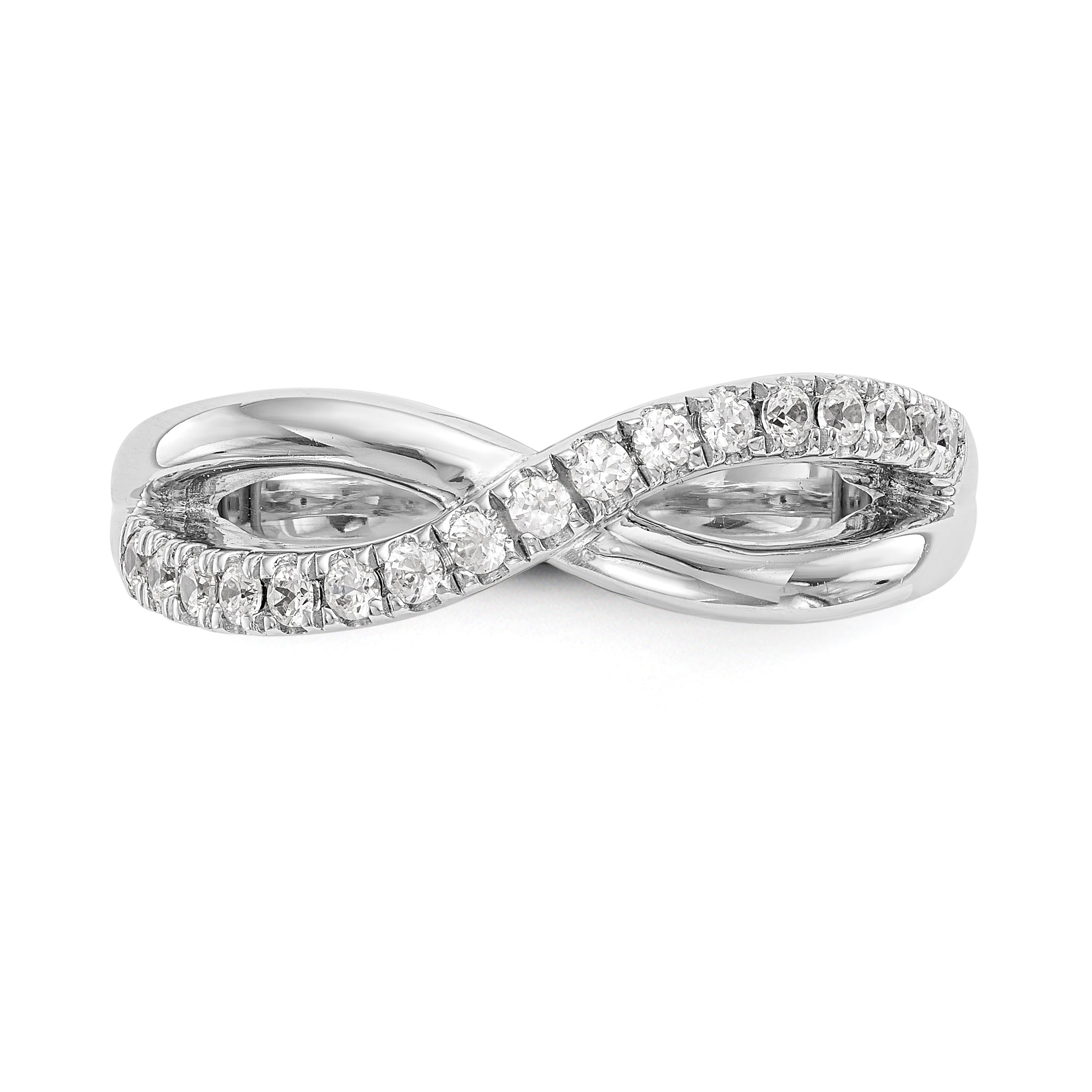 0.21ct. CZ Solid Real 14K White Gold Wedding Band Ring