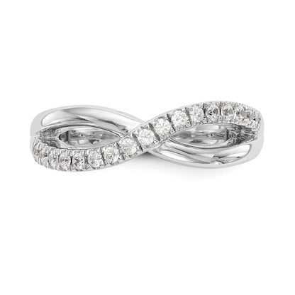 0.21ct. CZ Solid Real 14K White Gold Wedding Band Ring