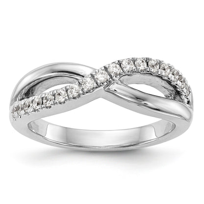 0.21ct. CZ Solid Real 14K White Gold Wedding Band Ring