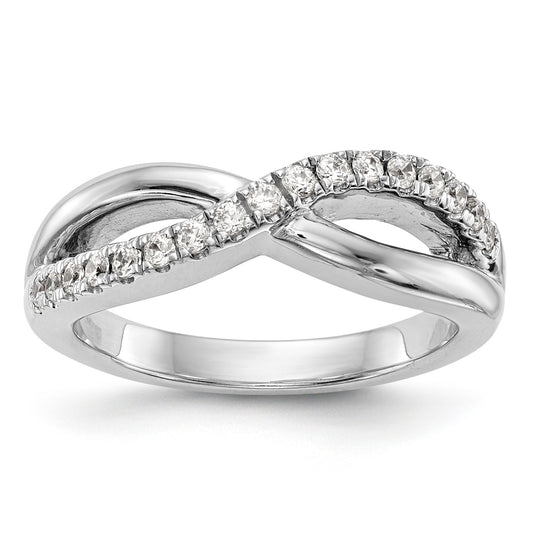 0.21ct. CZ Solid Real 14K White Gold Wedding Band Ring