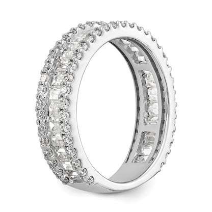 1.50ct. CZ Solid Real 14K White Gold Wedding Band Ring
