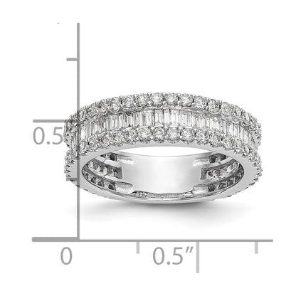 1.50ct. CZ Solid Real 14K White Gold Wedding Band Ring