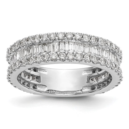 1.50ct. CZ Solid Real 14K White Gold Wedding Band Ring
