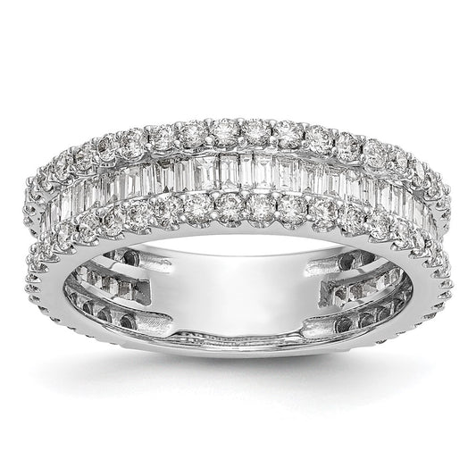 1.50ct. CZ Solid Real 14K White Gold Wedding Band Ring