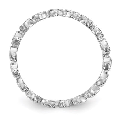 14k White Gold Diamond Band