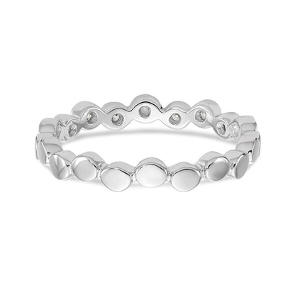 14k White Gold Diamond Band