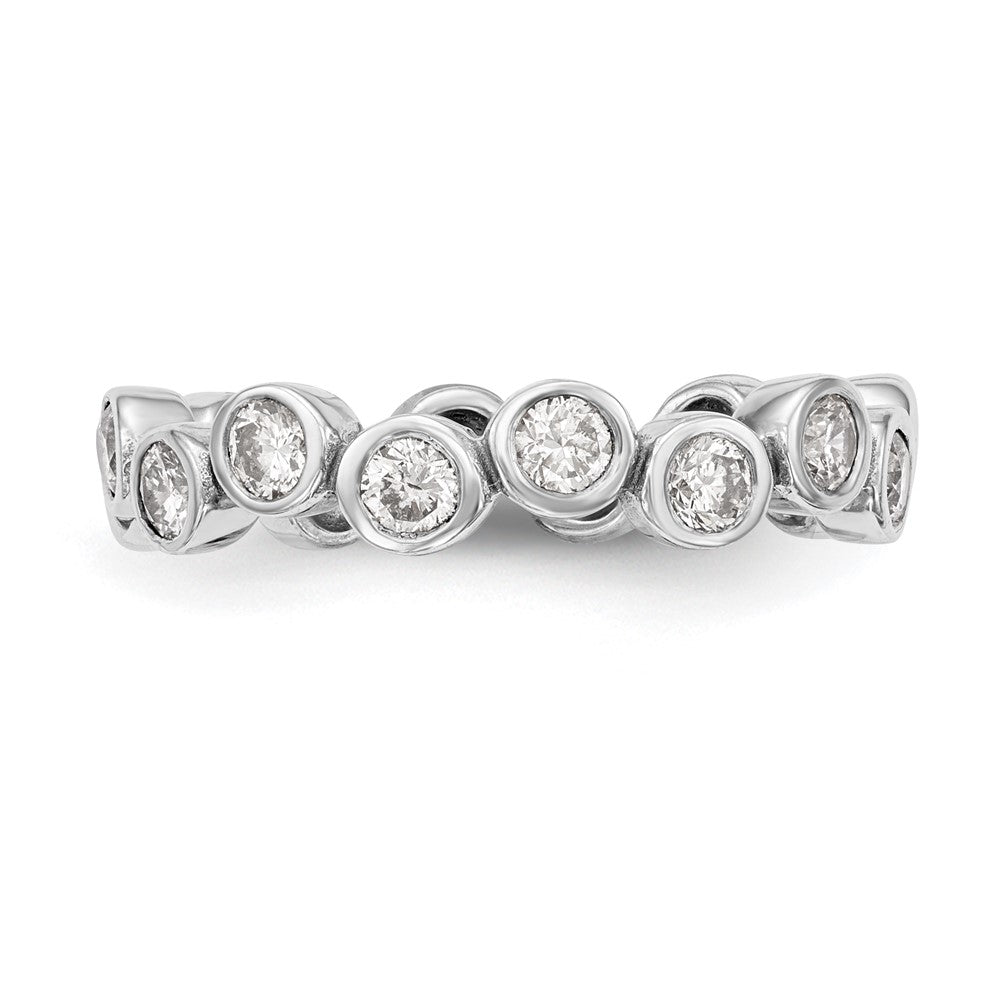 14k White Gold Diamond Band