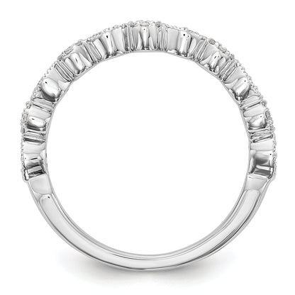 0.15ct. CZ Solid Real 14K White Gold Wedding Band Ring